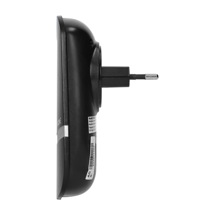 LAXAN AC wireless doorbell, plug-in system, with battery-free button, 20 ringtones, operation range up to 150m